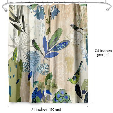 Americanflat Floral Sepia Flower Shower Curtain
