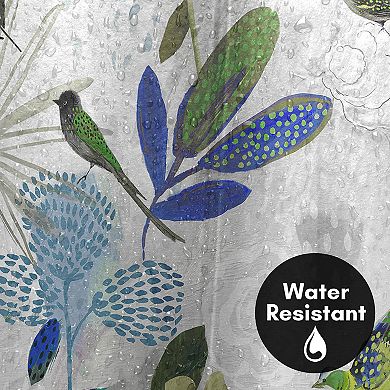 Americanflat Floral Blue Flower Shower Curtain