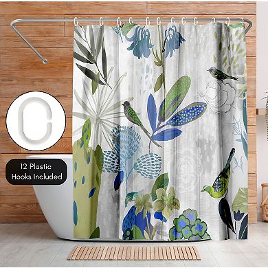 Americanflat Floral Blue Flower Shower Curtain
