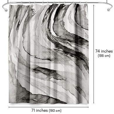 Americanflat Abstract Gulf Black Shower Curtain