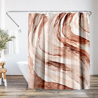 Americanflat Abstract Gulf Red Shower Curtain