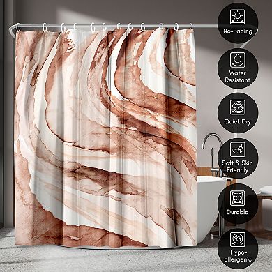 Americanflat Abstract Gulf Red Shower Curtain