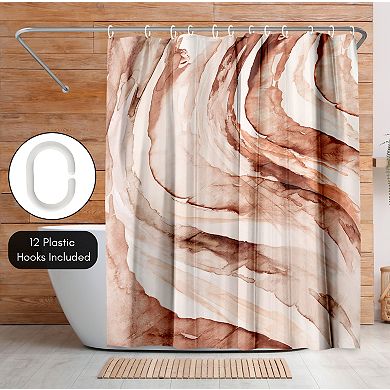 Americanflat Abstract Gulf Red Shower Curtain