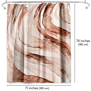 Americanflat Abstract Gulf Red Shower Curtain