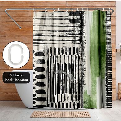 Americanflat Abstract No Borders Green Shower Curtain