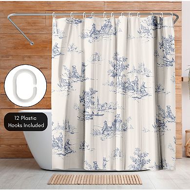 Americanflat Floral Animal Jouy Shower Curtain