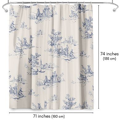 Americanflat Floral Animal Jouy Shower Curtain