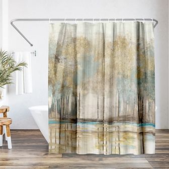 Americanflat Botanical Woodlot Shower Curtain