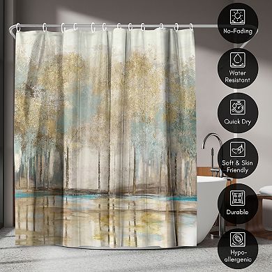 Americanflat Botanical Woodlot Shower Curtain