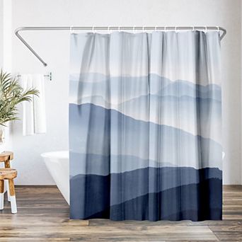Americanflat Nature Blue Mountain Shower Curtain