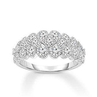 14k White Gold 1 1/6 Carat T.W. Diamond Anniversary Ring