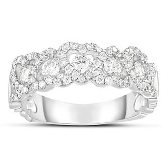 10k White Gold 3/4 Carat T.W. Diamond Heart Ring