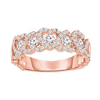 14k Rose Gold 3/4 Carat T.W. Diamond Heart Ring