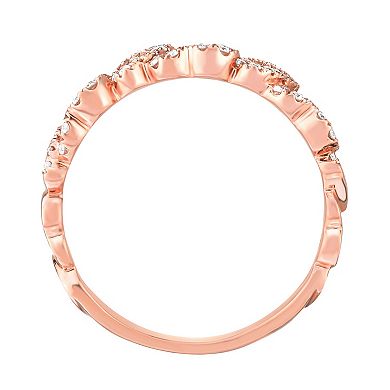 Diamaison 14k Rose Gold 3/4 Carat T.W. Diamond Heart Ring