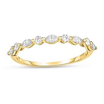 Diamaison 14k Gold 1/4 Carat T.W. Diamond Stackable Ring