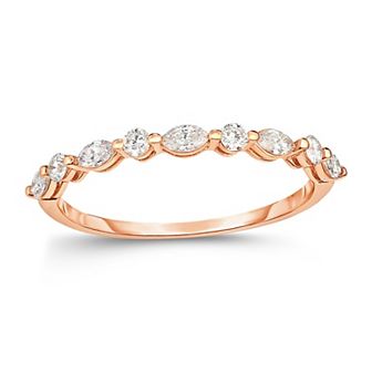 14k Gold 1/4 Carat T.W. Diamond Stackable Ring