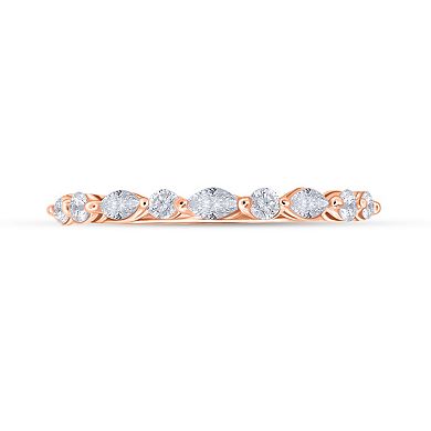 14k Gold 1/4 Carat T.W. Diamond Stackable Ring