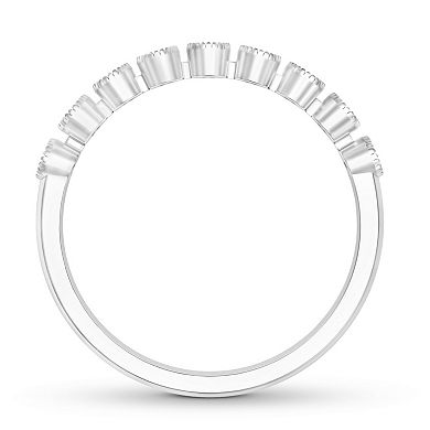 Diamaison 10k White Gold 1/5 Carat T.W. Diamond Anniversary Ring