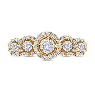 14k Gold 1 Carat T.W. Diamond Anniversary Ring
