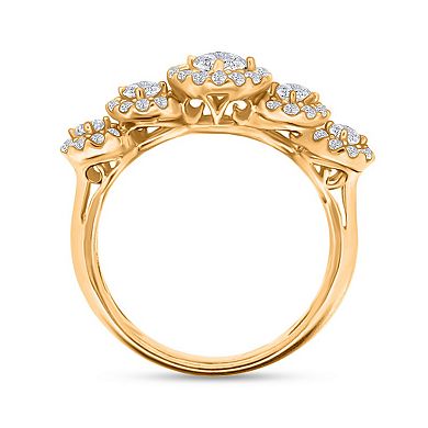 Diamaison 14k Gold 1 Carat T.W. Diamond Anniversary Ring