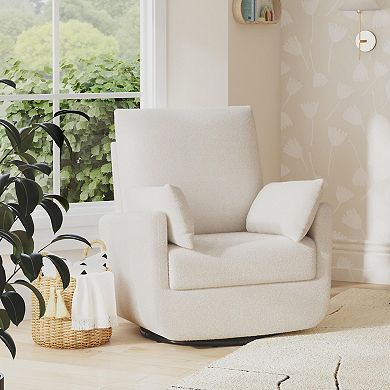 DaVinci Juno Swivel Glider Boucle Chair