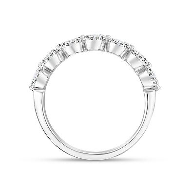 Diamaison 14k White Gold 1 1/2 Carat T.W. Diamond Anniversary Ring