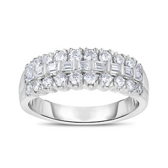 14k White Gold 1 Carat T.W. Diamond AnniversaryRing