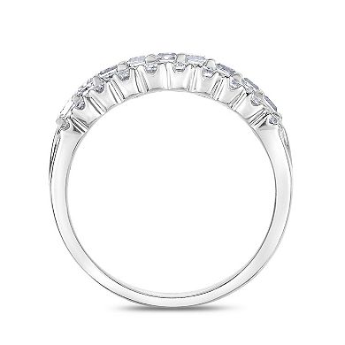 Diamaison 14k White Gold 1 Carat T.W. Diamond AnniversaryRing