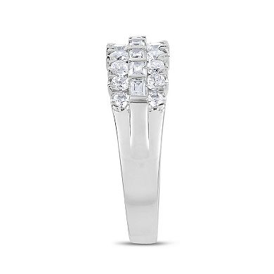 Diamaison 14k White Gold 1 Carat T.W. Diamond AnniversaryRing