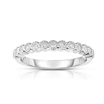 Diamaison 14k White Gold 1/4 Carat T.W. Diamond Wedding Ring