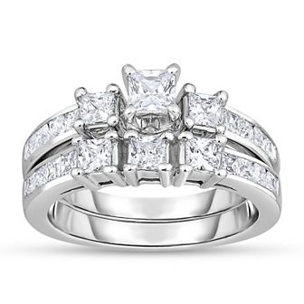 14k White Gold 3/4 Carat T.W. Diamond Wedding Ring