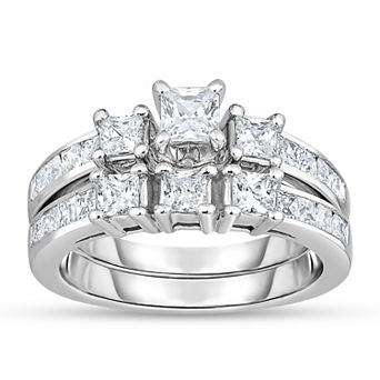 Diamaison 14k White Gold 3/4 Carat T.W. Diamond Wedding Ring
