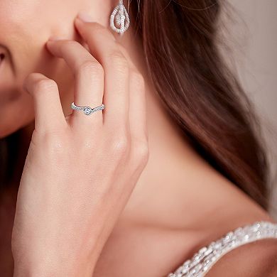 Diamaison 10k White Gold 1/4 Carat T.W. Diamond Engagement Ring