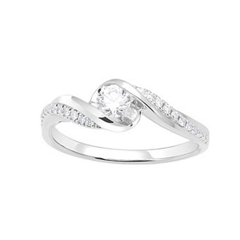 10k White Gold 1/3 Carat T.W. Diamond Engagement Ring