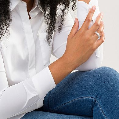 Diamaison 10k White Gold 1/3 Carat T.W. Diamond Engagement Ring