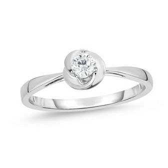 10k White Gold 1/6 Carat T.W. Diamond Promise Ring