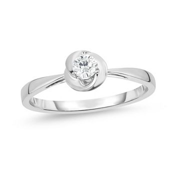 Diamaison 10k White Gold 1/6 Carat T.W. Diamond Promise Ring