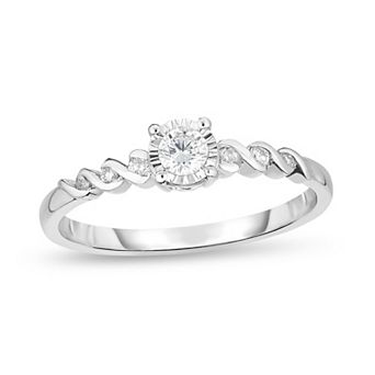 10k White Gold 1/6 Carat T.W. Diamond Promise Ring