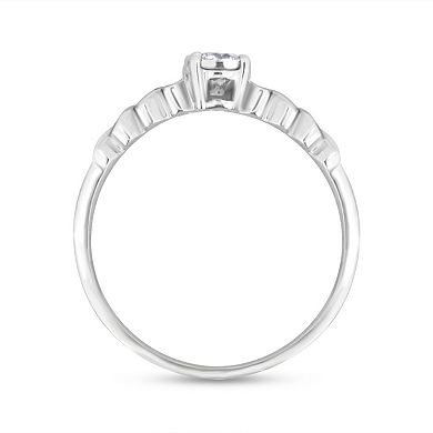 10k White Gold 1/6 Carat T.W. Diamond Promise Ring