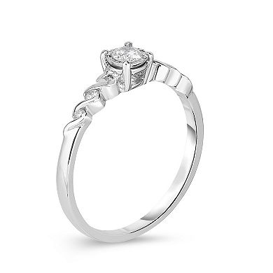 10k White Gold 1/6 Carat T.W. Diamond Promise Ring
