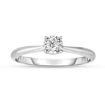 10k White Gold Diamond Accent Ring