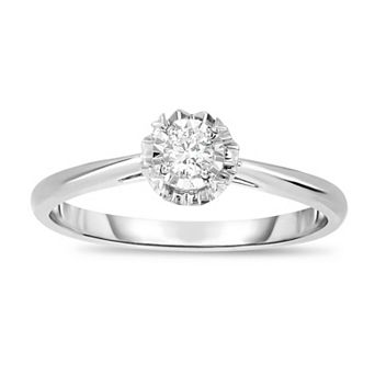 10k White Gold Diamond Accent Promise Ring
