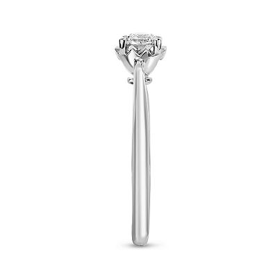 10k White Gold Diamond Accent Promise Ring