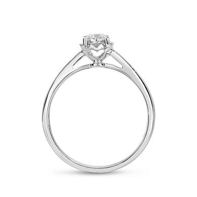 10k White Gold Diamond Accent Promise Ring