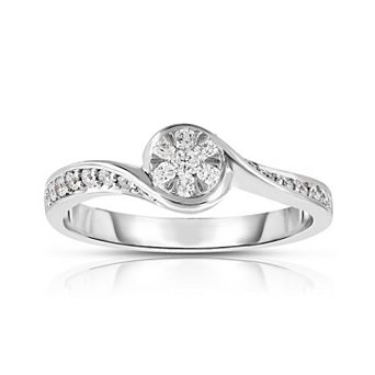 Diamaison 10k White Gold 1/3 Carat T.W. Diamond Engagement Ring