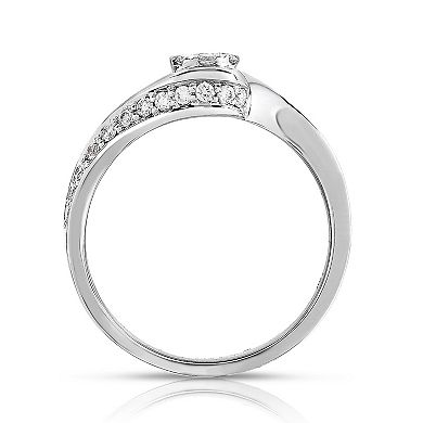 Diamaison 10k White Gold 1/3 Carat T.W. Diamond Engagement Ring