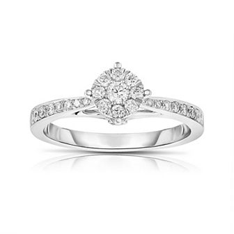10k White Gold 1/3 Carat T.W. Diamond Engagement Ring