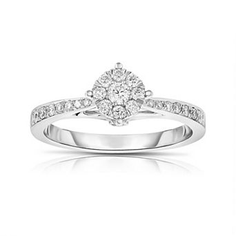 Diamaison 10k White Gold 1/3 Carat T.W. Diamond Engagement Ring