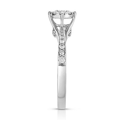 Diamaison 10k White Gold 1/3 Carat T.W. Diamond Engagement Ring