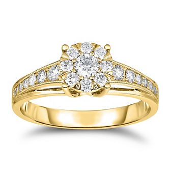 14k Gold 1/2 Carat T.W. Diamond Engagement Ring